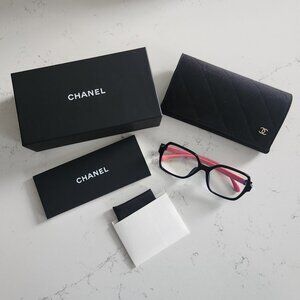 Chanel Black & Pink Sun Glasses, 3473 Authentic